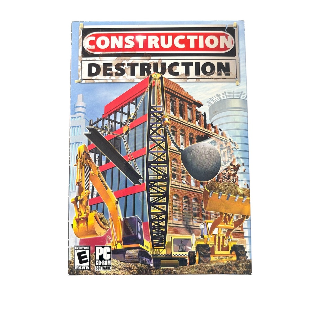 Construction Destruction PC Game 2003 ValuSoft Windows 98‎ Me XP Big Box Sim